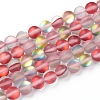 Synthetic Moonstone Beads Strands G-R375-8mm-A17-2