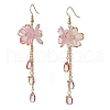 Flower Dangle Earrings EJEW-TA00636-01-2