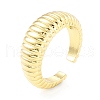 Rack Plating Brass Croissant Open Cuff Ring for Women RJEW-I083-04G-1