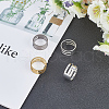 SUNNYCLUE 6Pcs 3 Styles Brass Rings FIND-SC0010-81-4