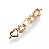 Brass Micro Pave Cubic Zirconia Links ZIRC-F099-06G-1