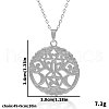 Stainless Steel Triple Moon Pendant Necklaces for Women MU4206-1-1