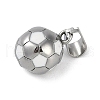 Trendy Necklace Findings 304 Stainless Steel FootBall/Soccer Ball Pendants STAS-L012-B01P-01-2