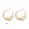 Brass Stud Earring Findings KK-T038-223G-2