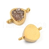 Natural Mixed Stone Chip 304 Stainless Steel Triangle Connector Charms KK-P300-28G-2