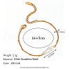 Mother's Day Jewellery Nuggets Natural freshwater Pearls Link Bracelets VQ6505-2-2