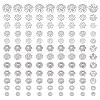   120Pcs 12 Styles Alloy Beads Caps FIND-PH0022-80S-1