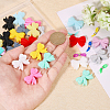 BENECREAT 34Pcs 17 Styles Bowknot Food Grade Eco-Friendly Silicone Focal Beads SIL-BC0001-06-3