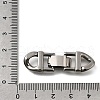 304 Stainless Steel Fold Over Clasps STAS-M119-05P-03-3