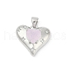Brass Micro Pave Clear Cubic Zirconia Pendants KK-R213-13P-1