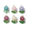Glass Seed Beads Pendants PALLOY-MZ00592-1