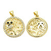 Rack Plating Brass Micro Pave Cubic Zirconia Pendants KK-Q784-08G-1