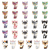 CHGCRAFT 26Pcs 13 Style Alloy Enamel Printed Pendants FIND-CA0006-41-1