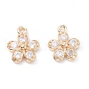 10Pcs Rack Plating Brass Clear Cubic Zirconia Charms ZIRC-SZ0002-13-1