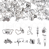 100pcs 10 Styles Tibetan Style Alloy Pendants TIBEP-CJ0001-44-3