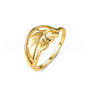 Fashionable S925 Sterling Silver Leaf Ring for Women BI1631-1-2