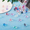 80Pcs 10 Colors Two Tone Transparent Spray Painted Glass Charms GLAA-TA0001-15-6