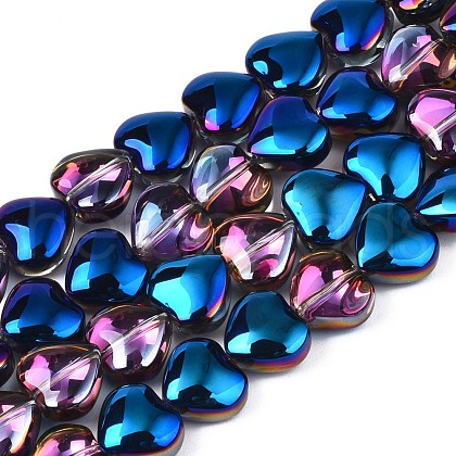 Electroplate Glass Beads Strands EGLA-S188-14-C03-1