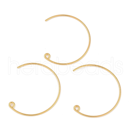 Brass Earring Hooks KK-C069-01KCG-1