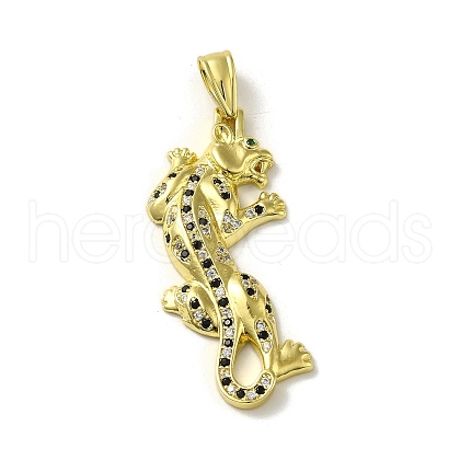 Rack Plating Brass Micro Pave Cubic Zirconia Pendants KK-A210-03F-G-1