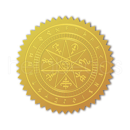 Self Adhesive Gold Foil Embossed Stickers DIY-WH0211-369-1