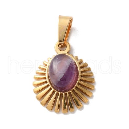 Natural Amethyst Pendants STAS-C120-15G-05-1
