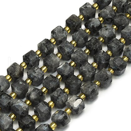 Natural Larvikite Beads Strand G-I376-D67-01-1