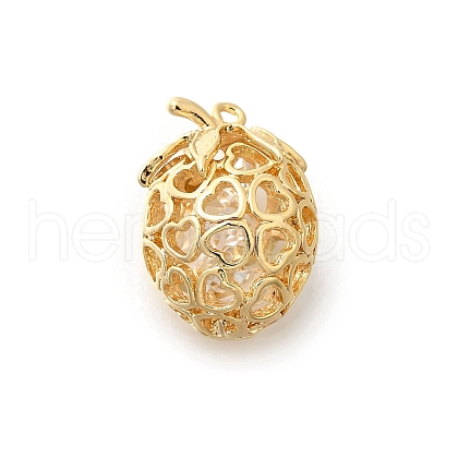 Brass with Cubic Zirconia Pendants KK-E792-08G-1