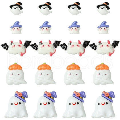 20Pcs 5 Styles Halloween Opaque Resin Decoden Cabochons CRES-YW0002-30-1