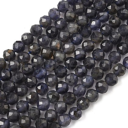 Natural Iolite Beads Strands G-J400-E05-02B-1