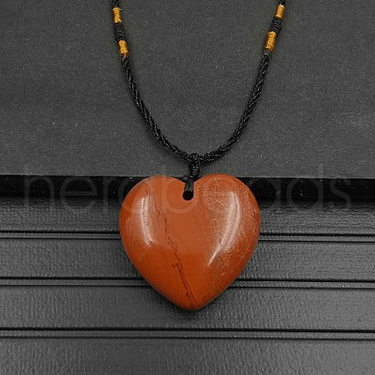 Natural Red Jasper Pendant Necklaces XA8803-12-1