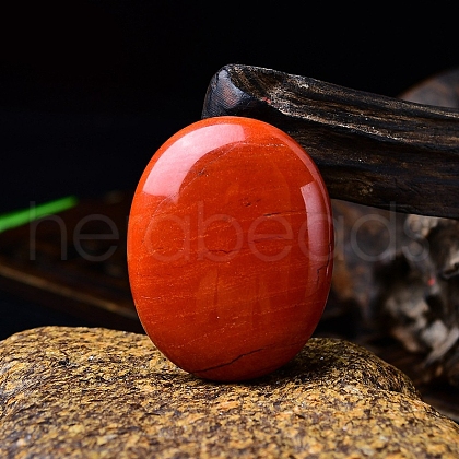 Mother's Day Gifts Natural Red Jasper Oval Palm Stone Massager PW-WG63539-22-1