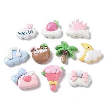 Opaque Resin Cabochons CRES-M026-10-1