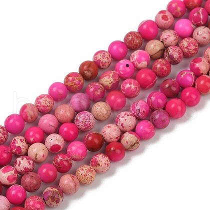 Dyed Natural Regalite/Imperial Jasper/Sea Sediment Jasper Beads Strands G-B124-C04-01-1