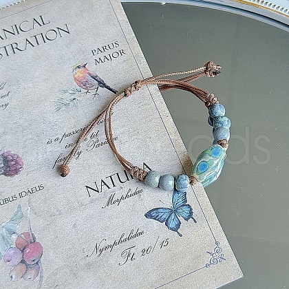 Ceramic Beads Braided Bead Bracelets FS-WGF5CE7-06-1