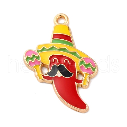 Alloy Enamel Pendants FIND-M060-23E-G-1