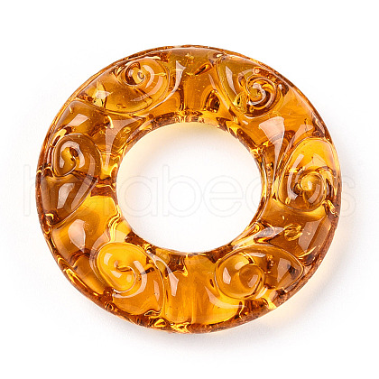 Handmade Lampwork Linking Rings LAMP-T021-12F-1