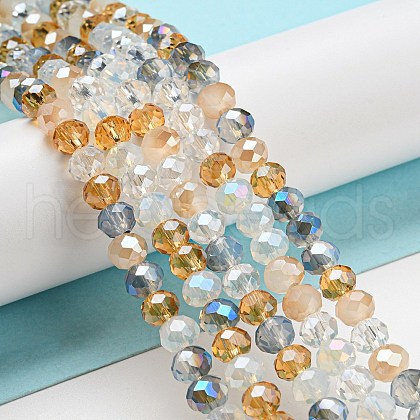 Glass Beads Strands EGLA-A034-M6mm-37-1