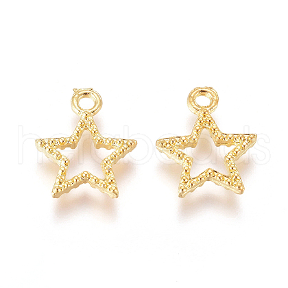 Alloy Open Back Bezel Charms PALLOY-E575-22G-1