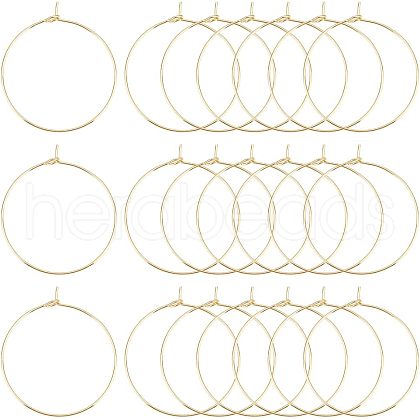 Unicraftale 304 Stainless Steel Hoop Earring Findings STAS-UN0003-98-1
