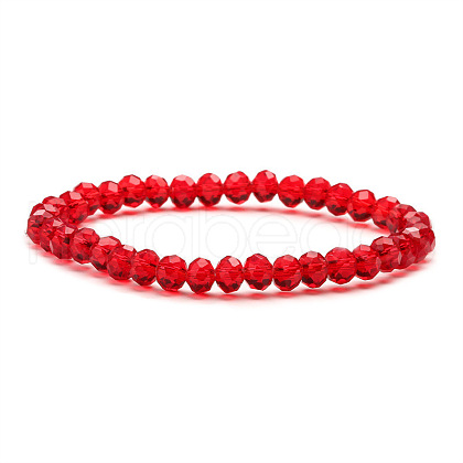 Fashionable Faceted Rondelle Glass Beads Stretch Bracelets for Women Girls Gift TQ6391-9-1