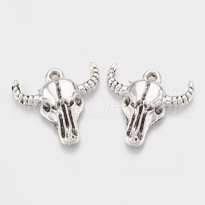 Tibetan Style Alloy Pendants TIBEP-T052-20AS-RS-1