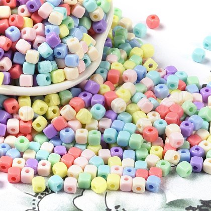 Opaque Acrylic Beads OACR-B025-06-1