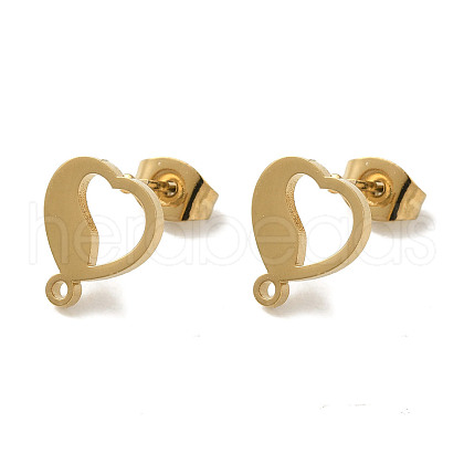 Ion Plating(IP) 304 Stainless Steel Stud Earring Findings STAS-I206-60G-1