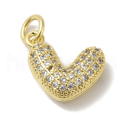 Rack Plating Brass Micro Pave Cubic Zirconia Pendants KK-P272-11G-1