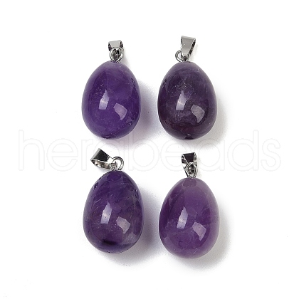 Natural Amethyst Pendants G-U018-01P-C-1