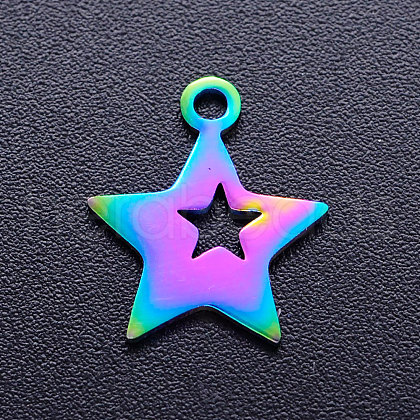 Ion Plating(IP) 201 Stainless Steel Charms STAS-Q201-JN201-1