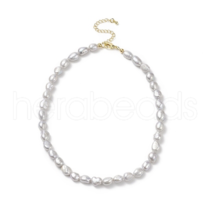 Natural Pearl Beaded Necklaces for Women NJEW-JN04107-05-1