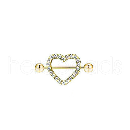 Zinc Alloy Crystal Rhinestone Nipple Rings WG47CF8-01-1