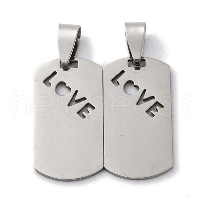 201 Stainless Steel Pendants STAS-Q342-48P-1